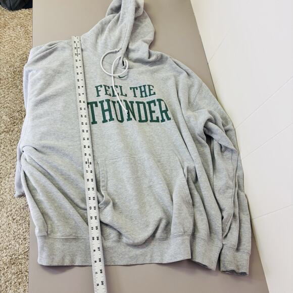 Vintage Nike Center Swoosh Hoodie XXL 2XL Marshall Thundering Herd Gray - Picture 6 of 6